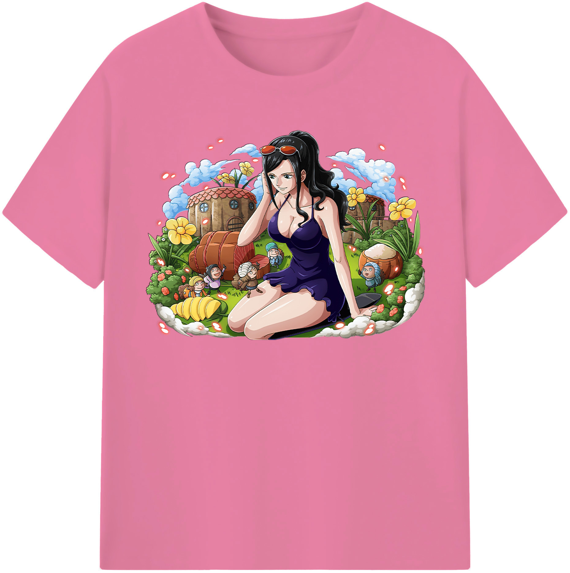 ワンピース ニコ・ロビン ONE PIECE Nico Robin 綿100％半袖Tシャツ（フロントプリント）